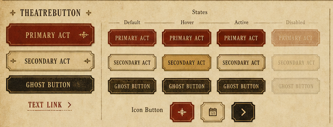 Generated board showing theatre button variants and states